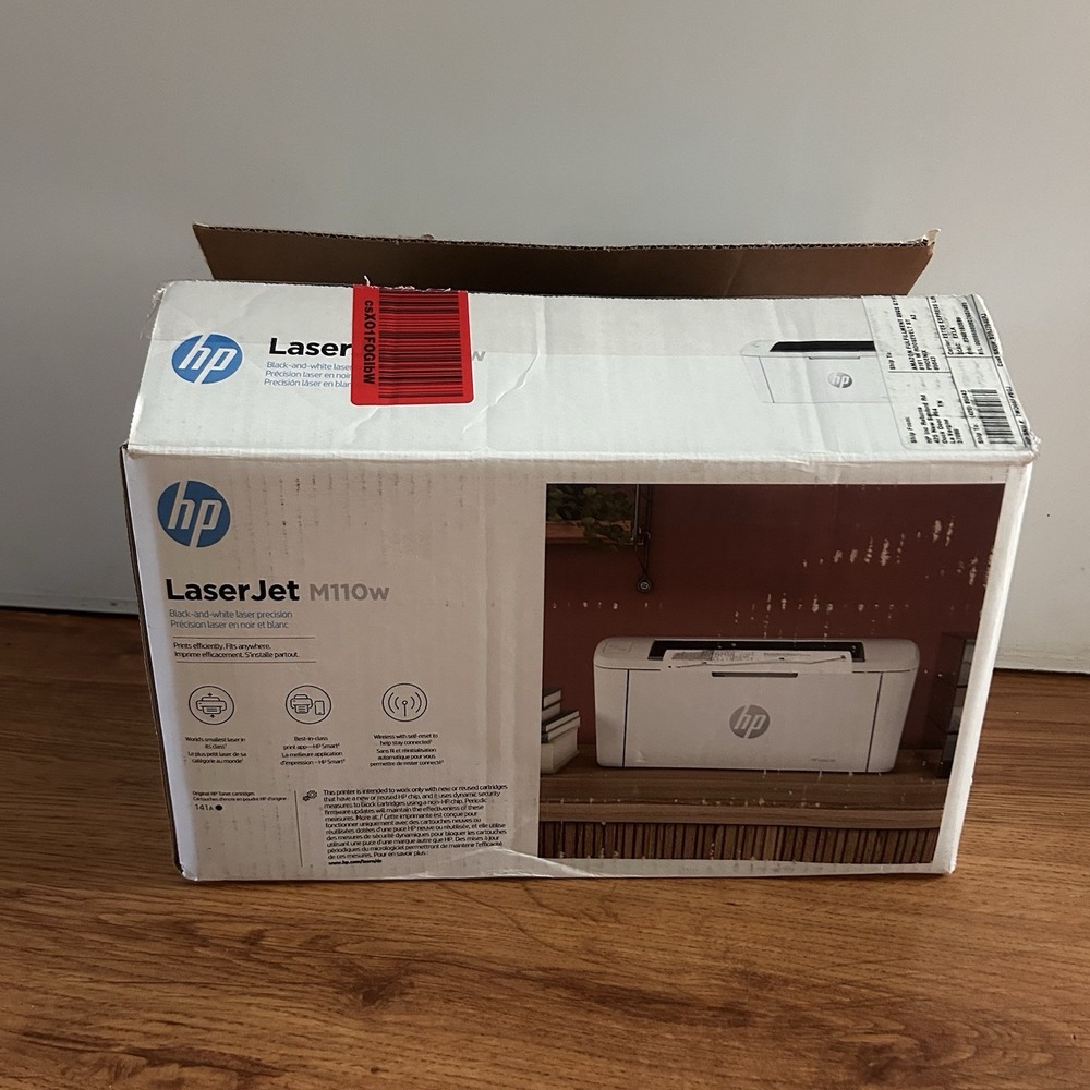 HP LaserJet M110w Wireless Black & White Laser Precision Printer Open Box